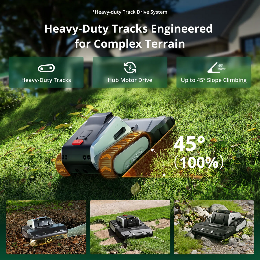 Heavy-duty tracks on the LYMOW One Plus