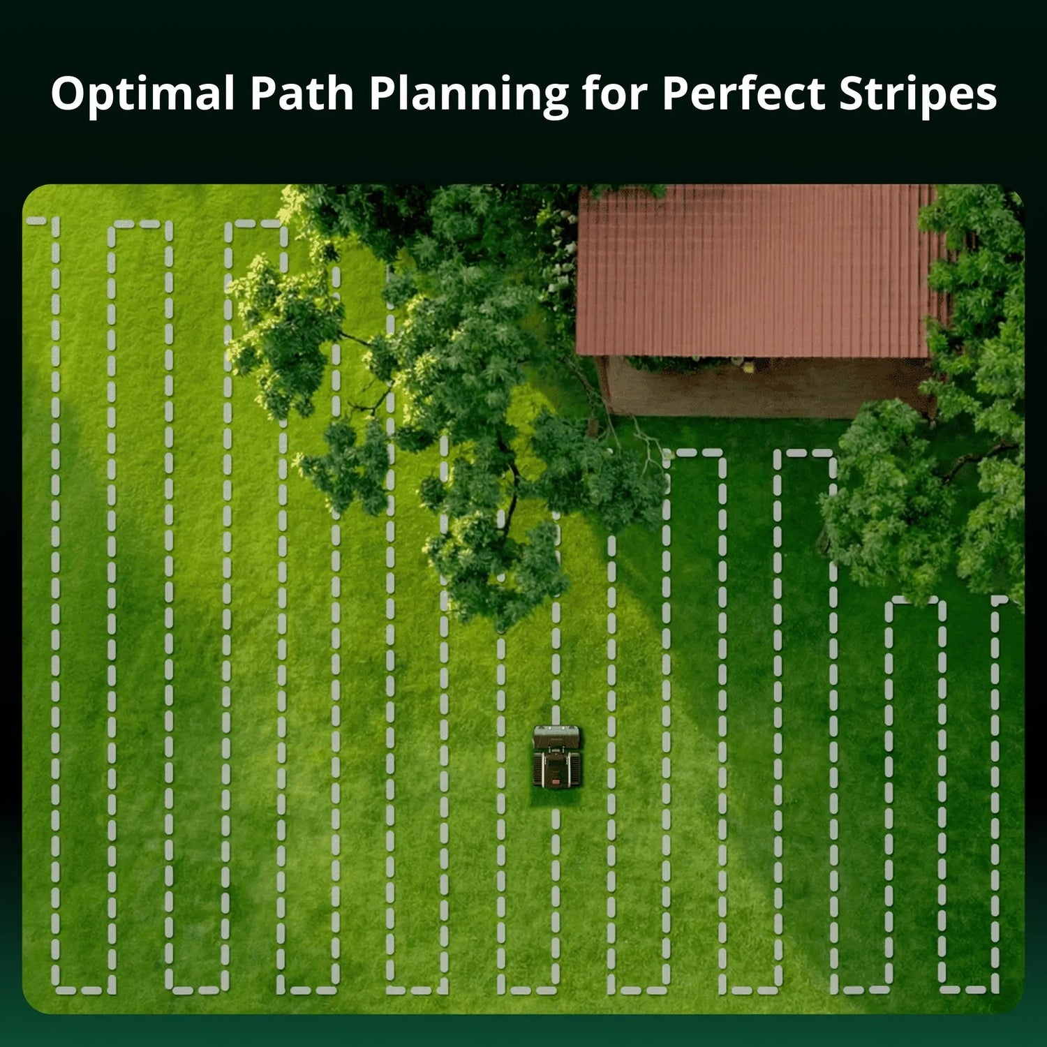 Optimal path planning for even stripes